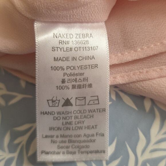 Naked Zebra Women Sz S Pink Feminine Dainty Fairy Y2K Flowy Pleated Camisole Top - Picture 8 of 9